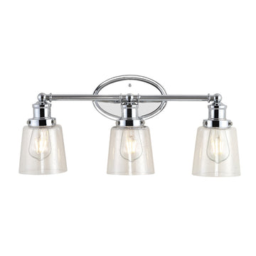 Beverly Iron/Seeded Glass Classic Cottage LED Vanity Light - JONATHAN Y